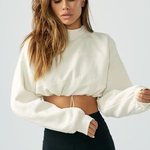 Joah Brown Draw Cord Crop Crew